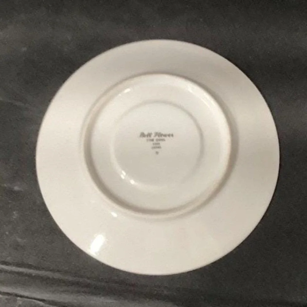 Bell Flower‎ Fine China, Set of 3 Saucers & 1 Cereal Bowl, Porcelain Tableware